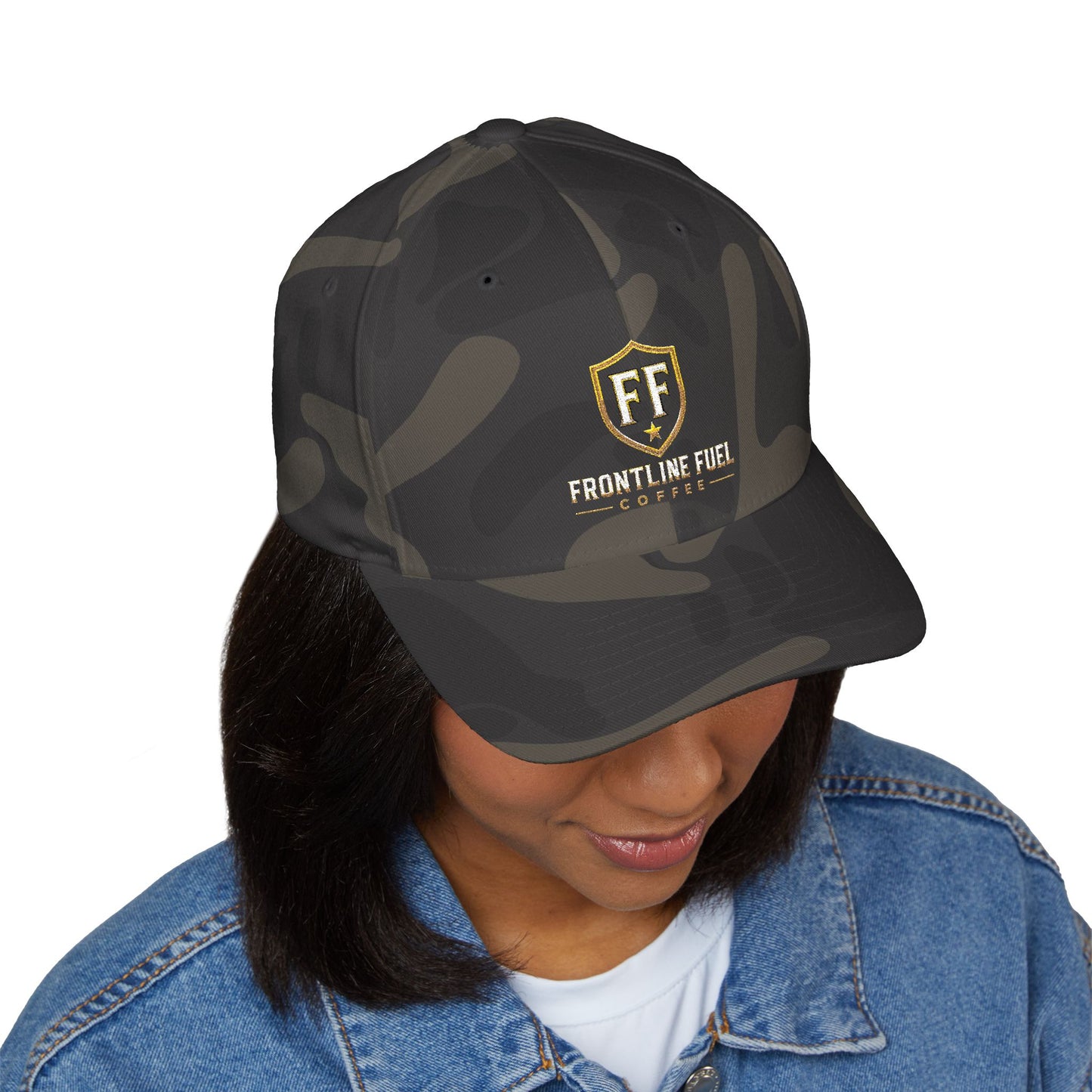 Frontline Fuel Coffee Premium Flexfit Hat | Embroidered FF Shield
